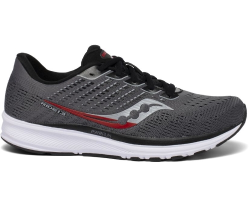 Tenis Saucony Ride 13 Hombre Zapatos Neutrales Charcoal / Negras México MX-547-XY